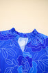 Garden Party Floral Outline Ruffle Hem Tiered Mini Dress